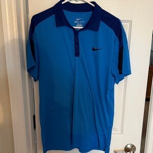 Nike Men's Two-Tone Blue Polo Shirt
